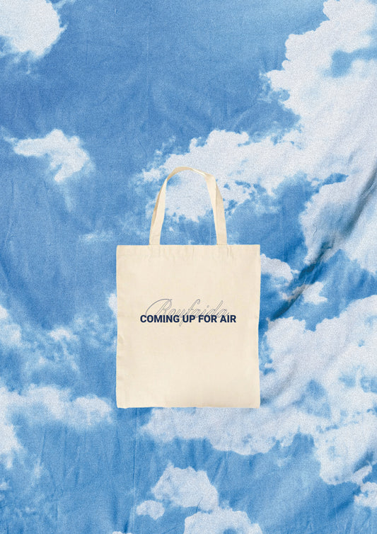COMING UP FOR AIR TOTE BAG